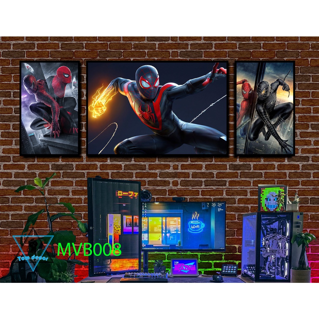 Bộ 3 tranh marvel nhựa formex dán tường dày 5mm siêu đẹp - tranh dán tường