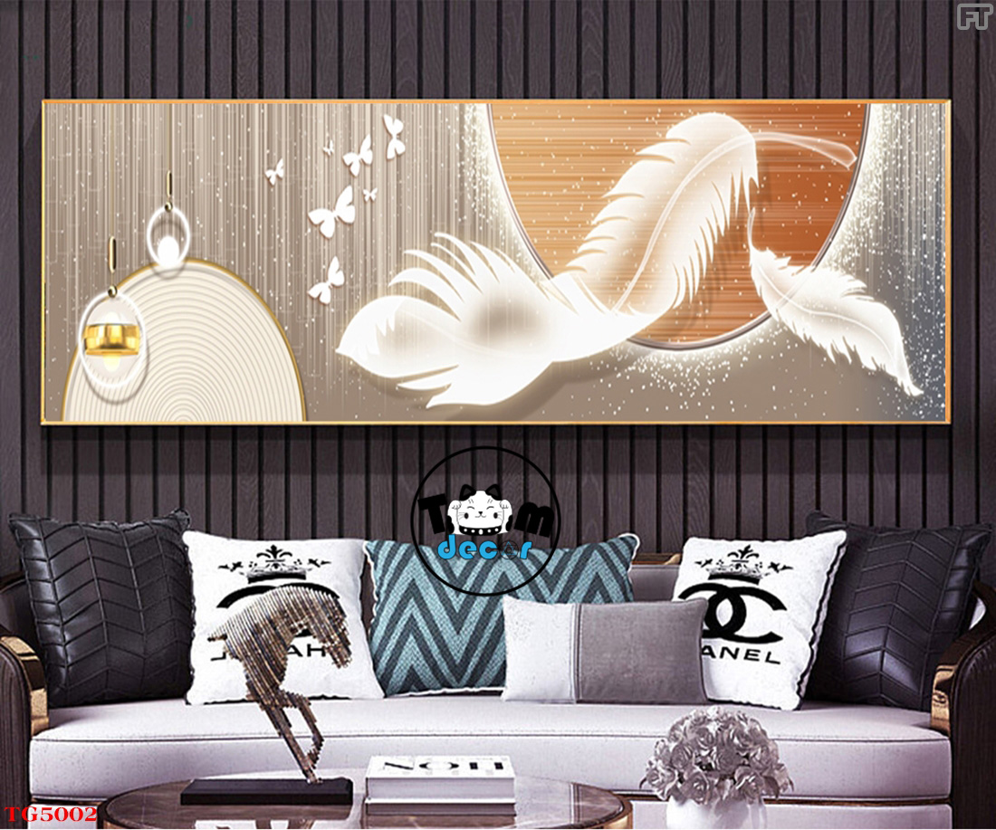 Tranh Trừu Tượng Tranh Canvas - Tranh Tráng Gương Khổ Ngang