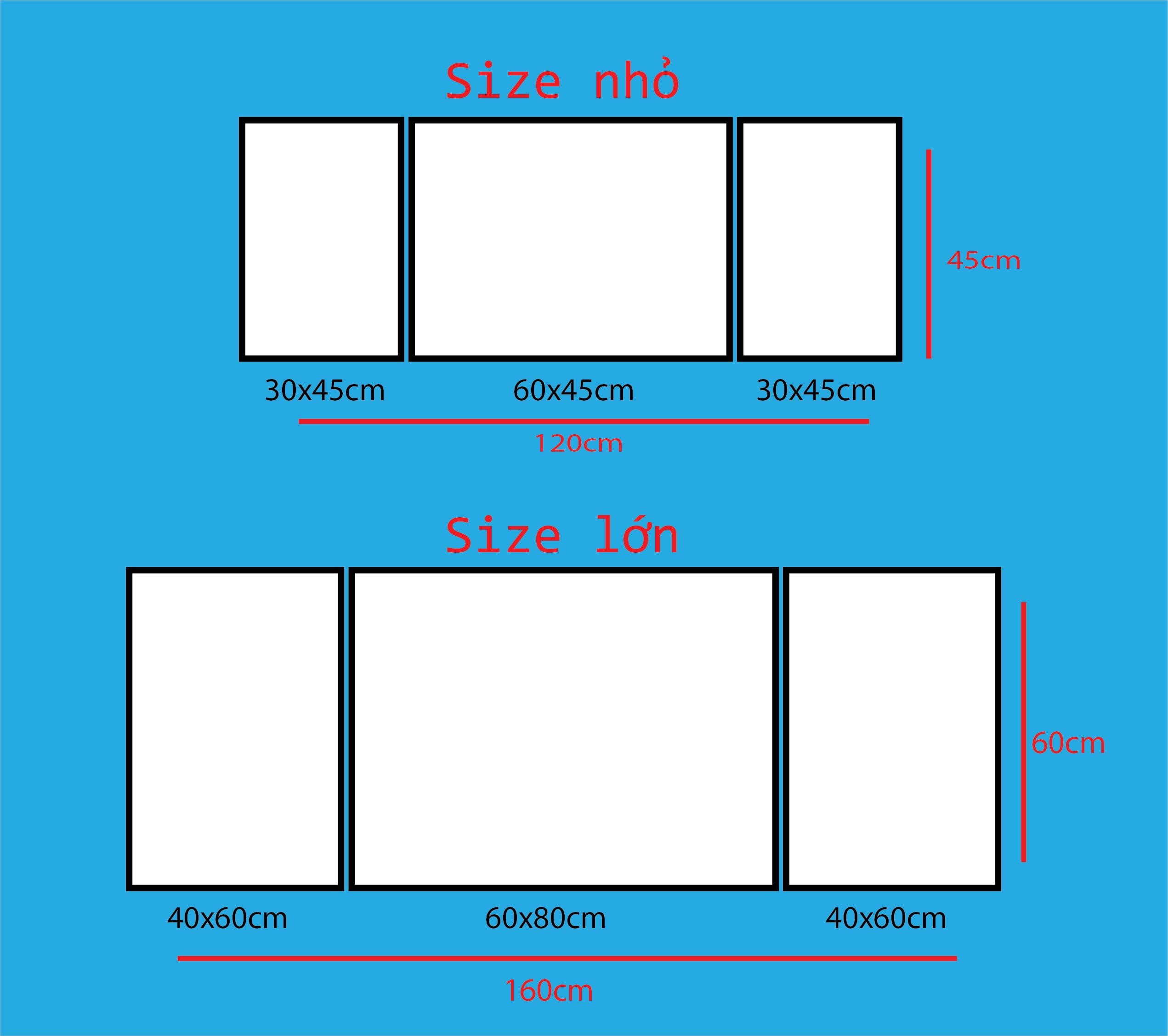 Tranh Hiện Đại Bộ 3 Bức Tranh Tráng Gương Treo Tường - TG6104