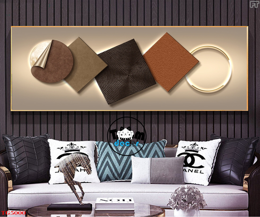 Tranh Trừu Tượng Tranh Canvas - Tranh Tráng Gương Khổ Ngang