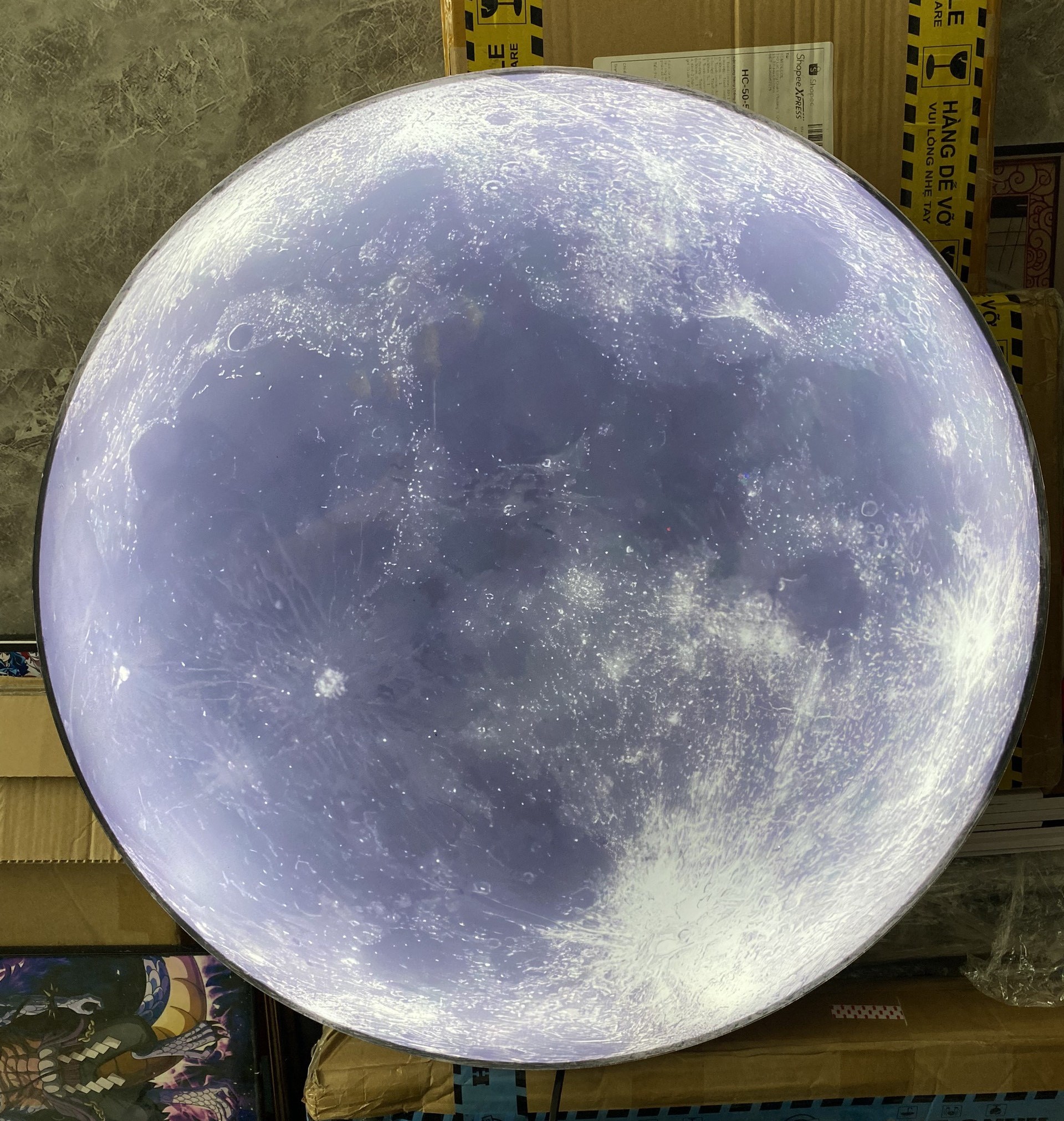 Đèn Mặt Trăng Phát Sáng Trắng - Tranh Led Mặt Trăng Có Remot Điều Khiển Từ Xa Nhiều Chế Độ Led