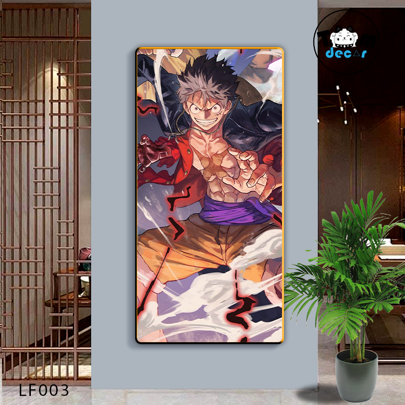 Tranh Tráng Gương ONE PIECE Tranh Dọc Luffy-Zoro-Law-Sanji - Tranh Hải Tặc - LF003