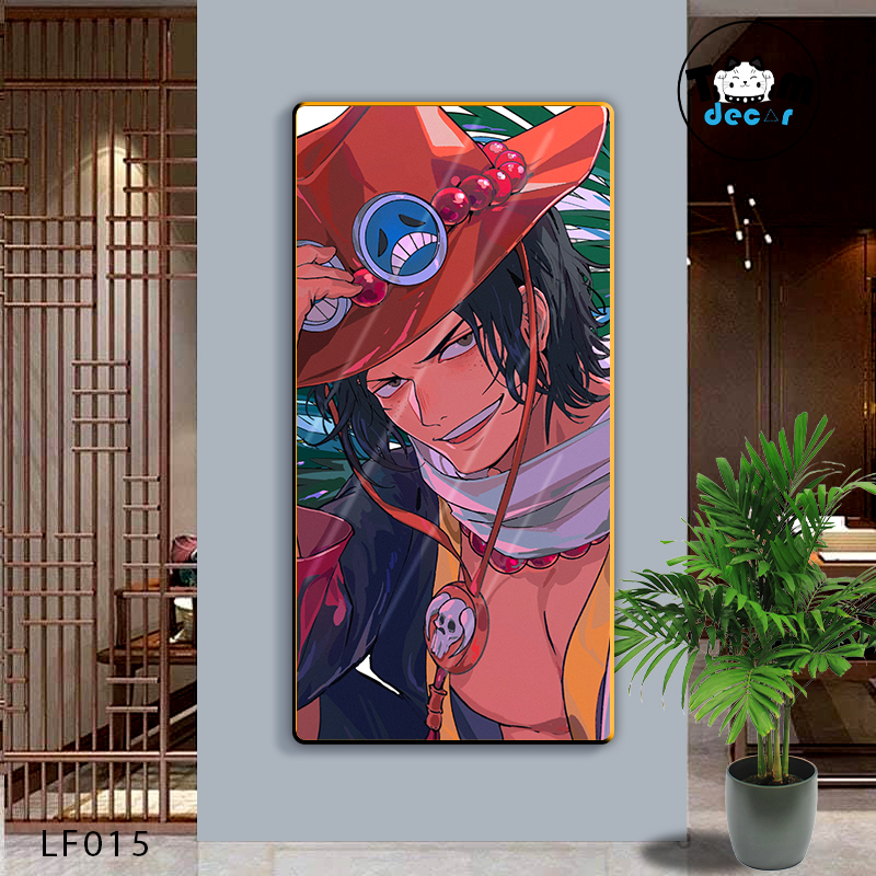 Tranh Tráng Gương ONE PIECE Tranh Dọc Luffy-Zoro-Law-Sanji - Tranh Hải Tặc - LF015