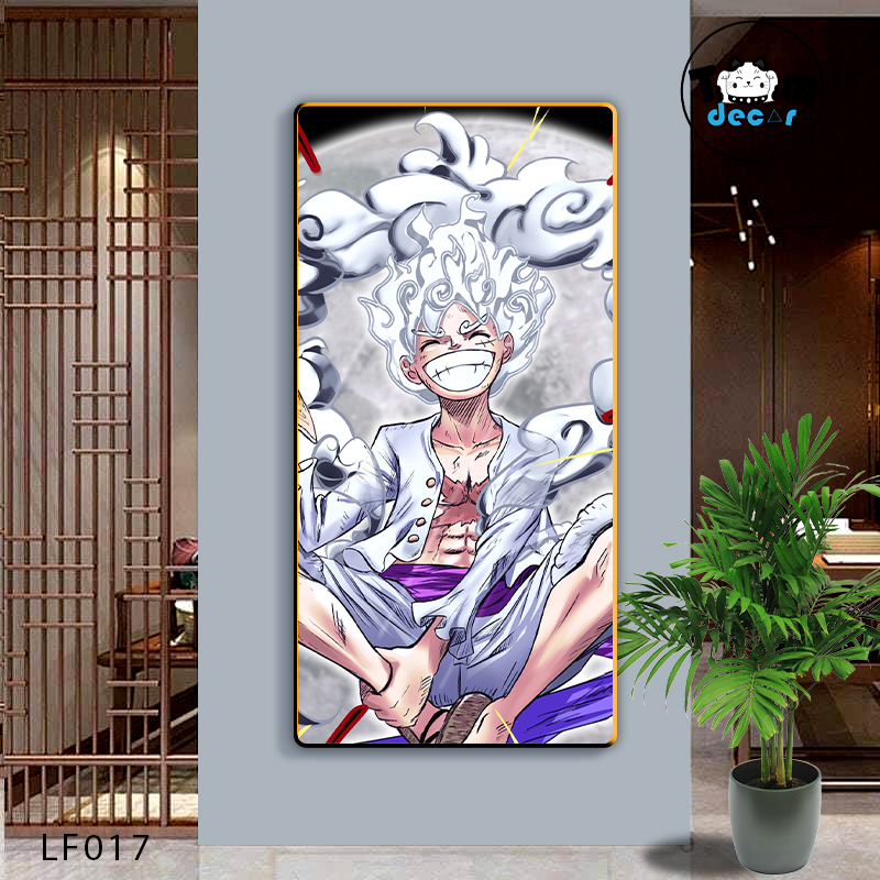 Tranh Tráng Gương ONE PIECE Tranh Dọc Luffy-Zoro-Law-Sanji - Tranh Hải Tặc - LF017