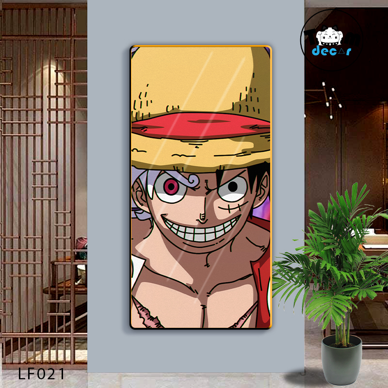 Tranh Tráng Gương ONE PIECE Tranh Dọc Luffy-Zoro-Law-Sanji - Tranh Hải Tặc - LF021