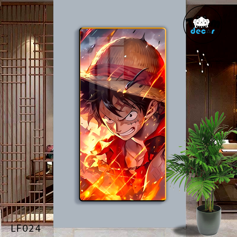 Tranh Tráng Gương ONE PIECE Tranh Dọc Luffy-Zoro-Law-Sanji - Tranh Hải Tặc - LF024