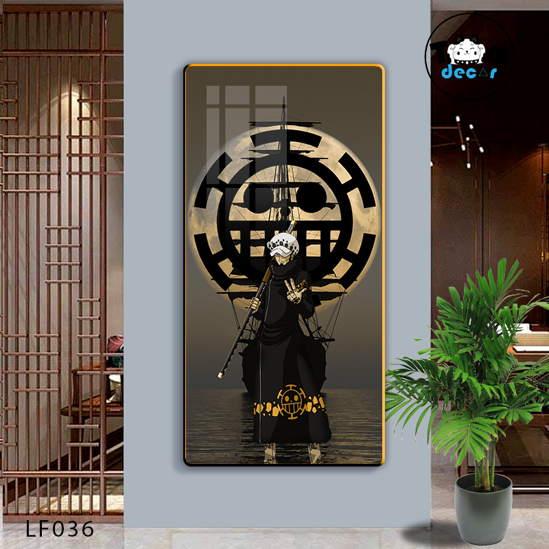 Tranh Tráng Gương ONE PIECE Tranh Dọc Luffy-Zoro-Law-Sanji - Tranh Hải Tặc - LF036