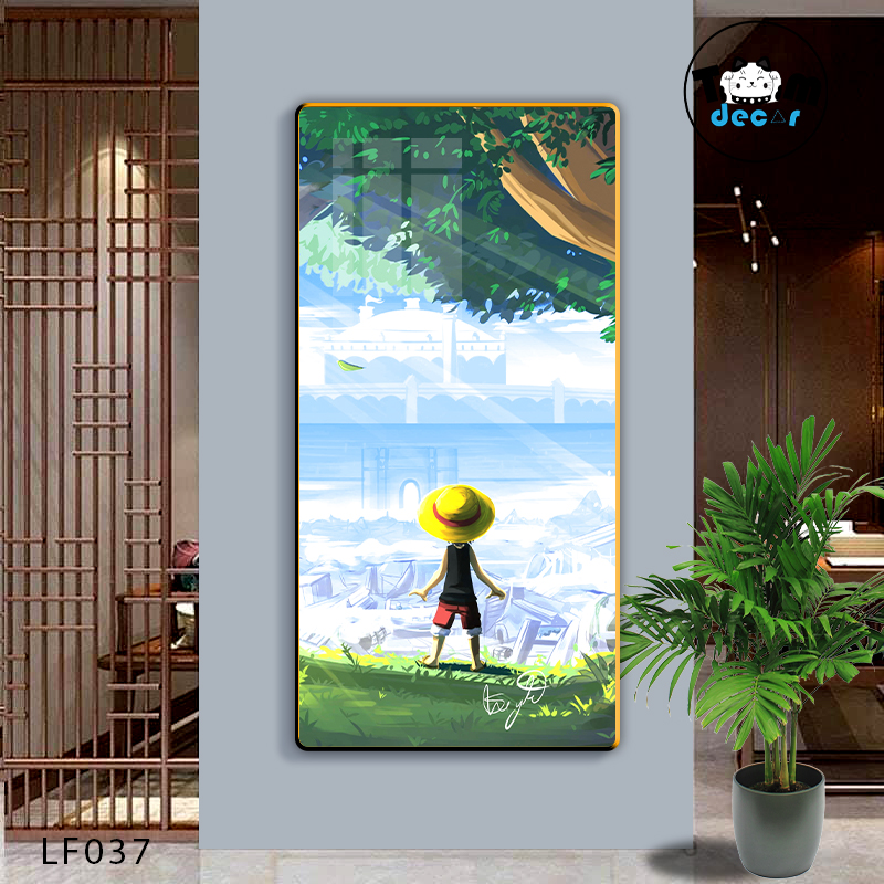 Tranh Tráng Gương ONE PIECE Tranh Dọc Luffy-Zoro-Law-Sanji - Tranh Hải Tặc - LF037