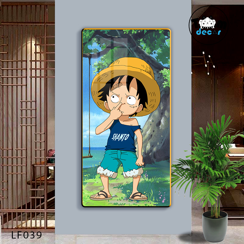 Tranh Tráng Gương ONE PIECE Tranh Dọc Luffy-Zoro-Law-Sanji - Tranh Hải Tặc - LF039
