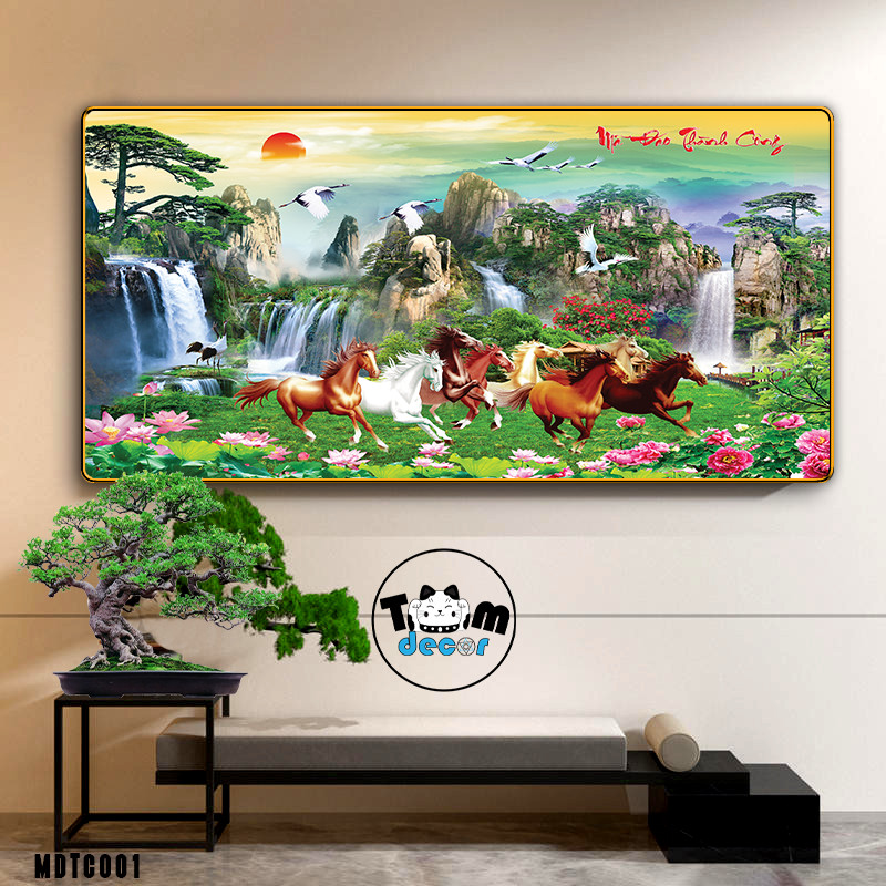Tranh Tráng Gương Mã Đáo Thành Công - MDTC001 - Tomdecor