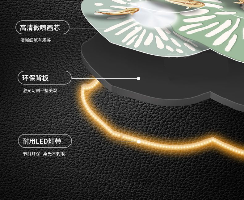 Tranh Led 3D Hoa Nghệ Thuật Decor Tranh Tráng Gương Có Remot Điều Khiển Từ Xa - THL3D-07