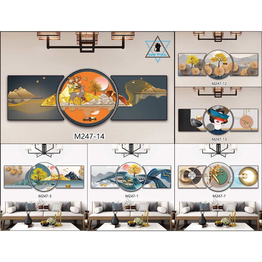 Tranh tráng gương hiện đại decor gia đình - khách sạn - chung cu