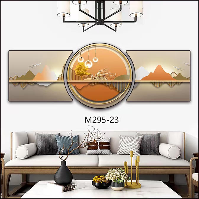 Tranh tráng gương bộ 3 phong cách kiểu hot hiện đại nhiều mẫu đẹp