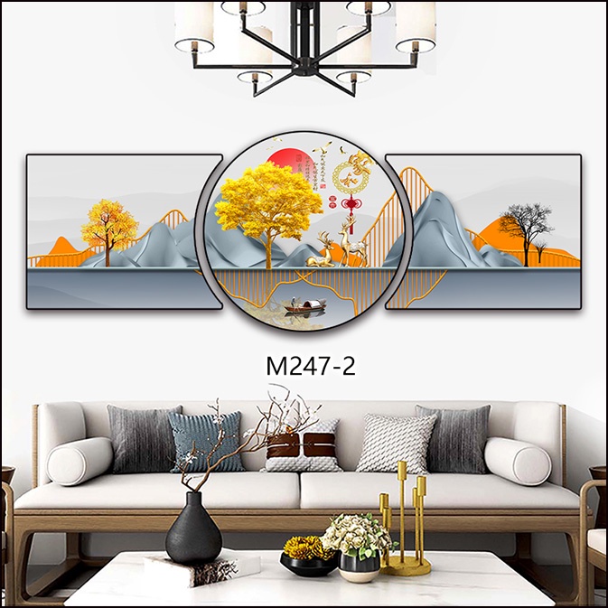 Tranh tráng gương hiện đại decor gia đình - khách sạn - chung cu