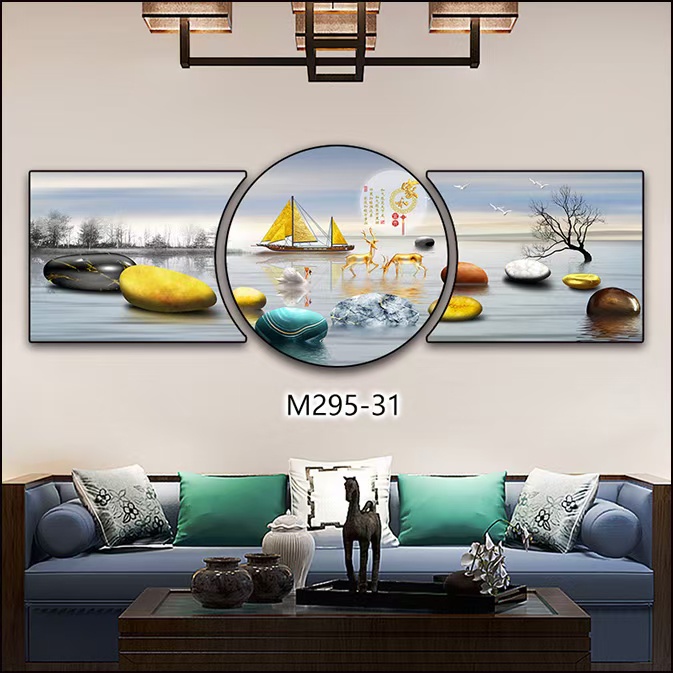 Tranh tráng gương bộ 3 phong cách kiểu hot hiện đại nhiều mẫu đẹp