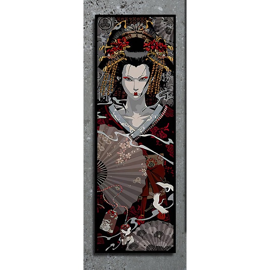 Tranh vải canvas cổ nhật có khung treo tường Decor tatto,barber,cofe...CN3