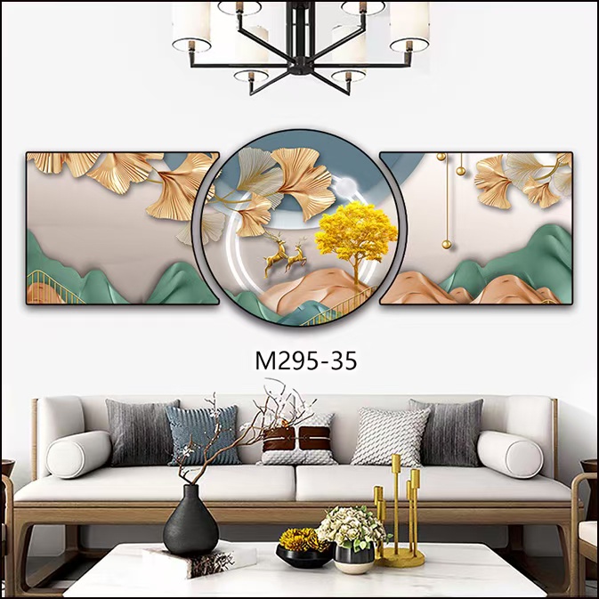 Tranh tráng gương bộ 3 phong cách kiểu hot hiện đại nhiều mẫu đẹp