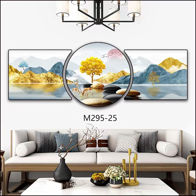 Tranh tráng gương bộ 3 phong cách kiểu hot hiện đại nhiều mẫu đẹp