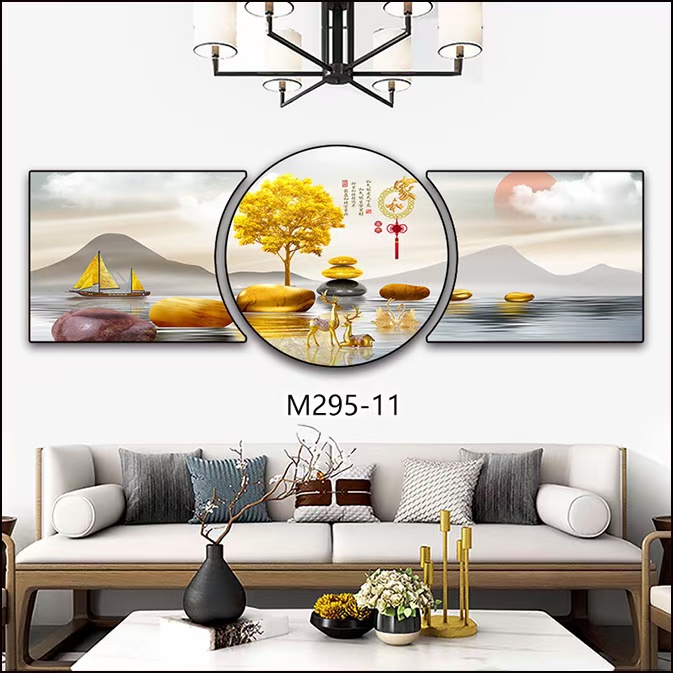 Tranh tráng gương bộ 3 phong cách kiểu hot hiện đại nhiều mẫu đẹp