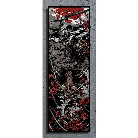 Tranh vải canvas cổ nhật có khung treo tường Decor tatto,barber,cofe...CN3