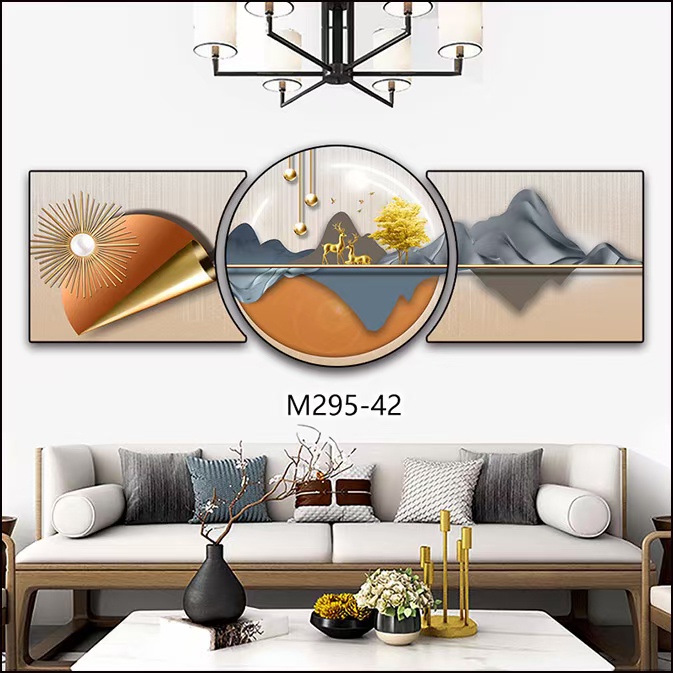 Tranh tráng gương bộ 3 phong cách kiểu hot hiện đại nhiều mẫu đẹp