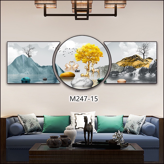 Tranh tráng gương hiện đại decor gia đình - khách sạn - chung cu