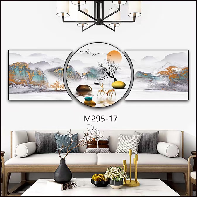 Tranh tráng gương bộ 3 phong cách kiểu hot hiện đại nhiều mẫu đẹp