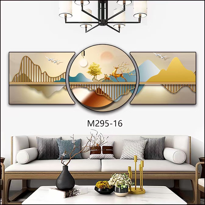 Tranh tráng gương bộ 3 phong cách kiểu hot hiện đại nhiều mẫu đẹp