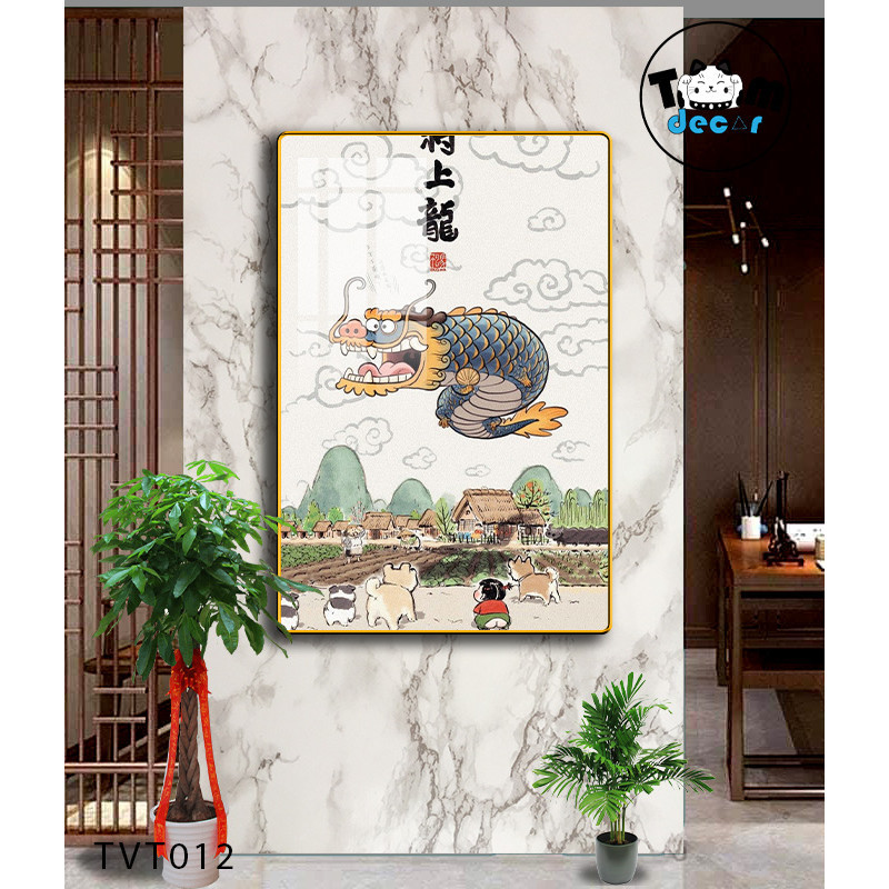 Tranh Vô Tri Tổng Hợp Nhiều Mẫu Mã Đáo Thành Công,Quan Vũ Cưỡi Vespa,Long Tranh Hổ Đấu - Tranh Tráng Gương