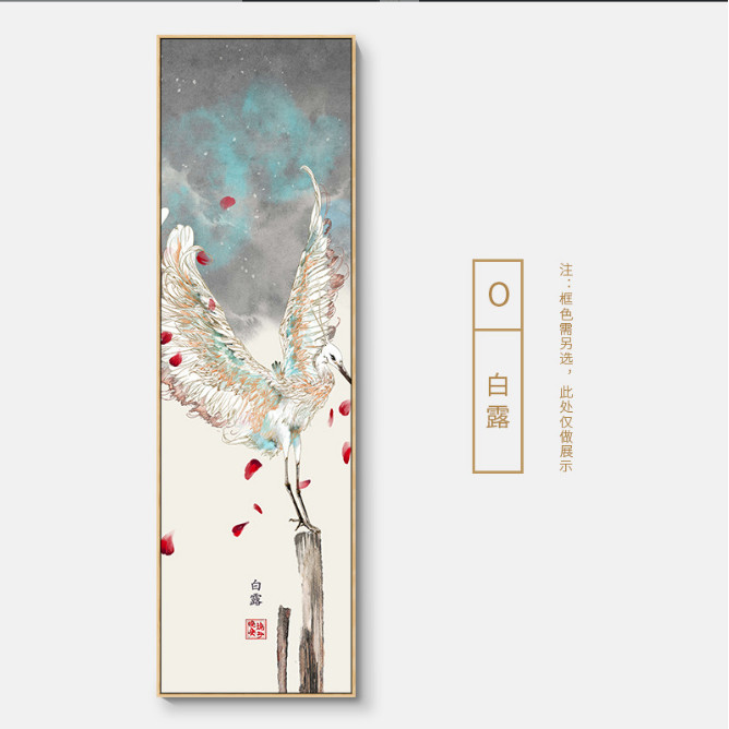 Tranh Canvas Phong Cách Trung Quốc Tranh Canvas Có Khung Composite + Tặng Đinh 3 Chân Treo Tranh