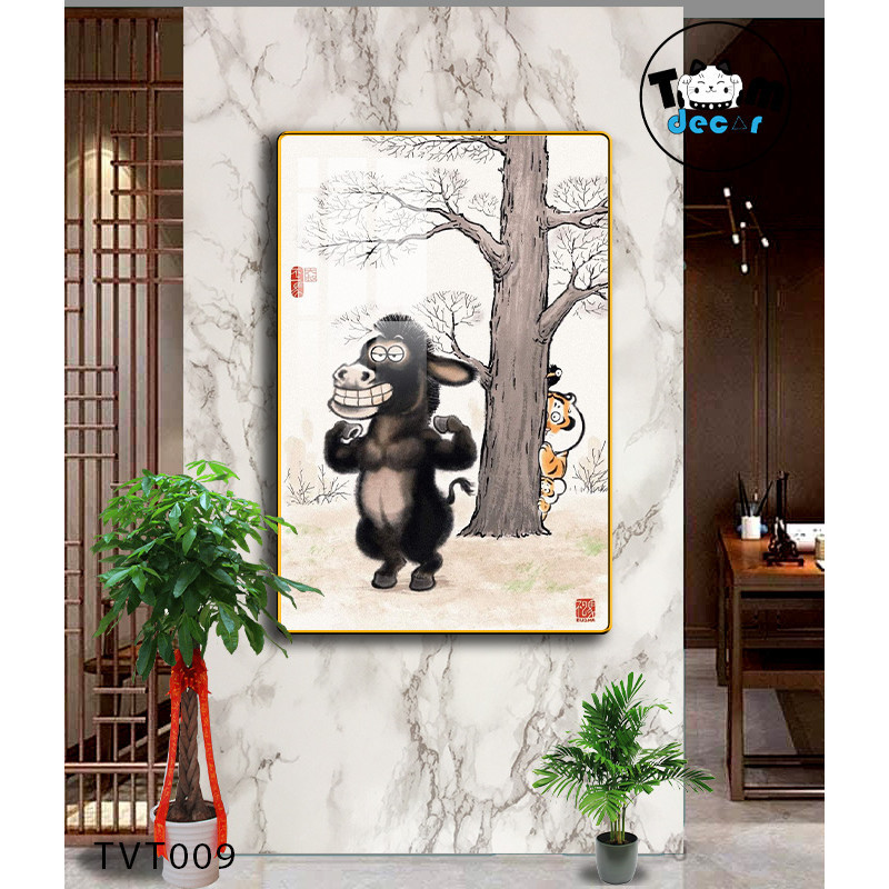 Tranh Vô Tri Tổng Hợp Nhiều Mẫu Mã Đáo Thành Công,Quan Vũ Cưỡi Vespa,Long Tranh Hổ Đấu - Tranh Tráng Gương