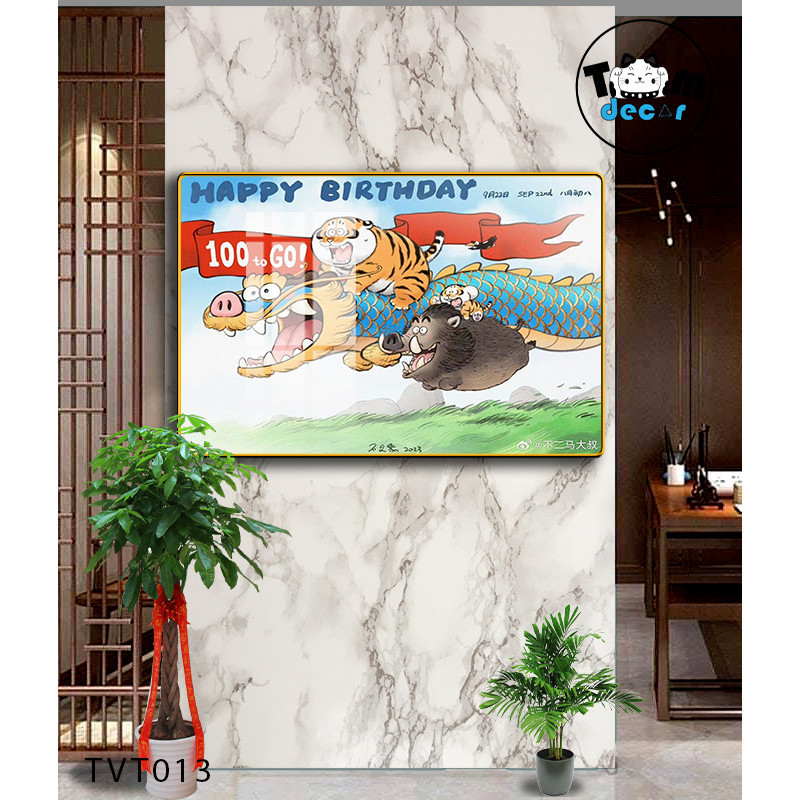 Tranh Vô Tri Tổng Hợp Nhiều Mẫu Mã Đáo Thành Công,Quan Vũ Cưỡi Vespa,Long Tranh Hổ Đấu - Tranh Tráng Gương