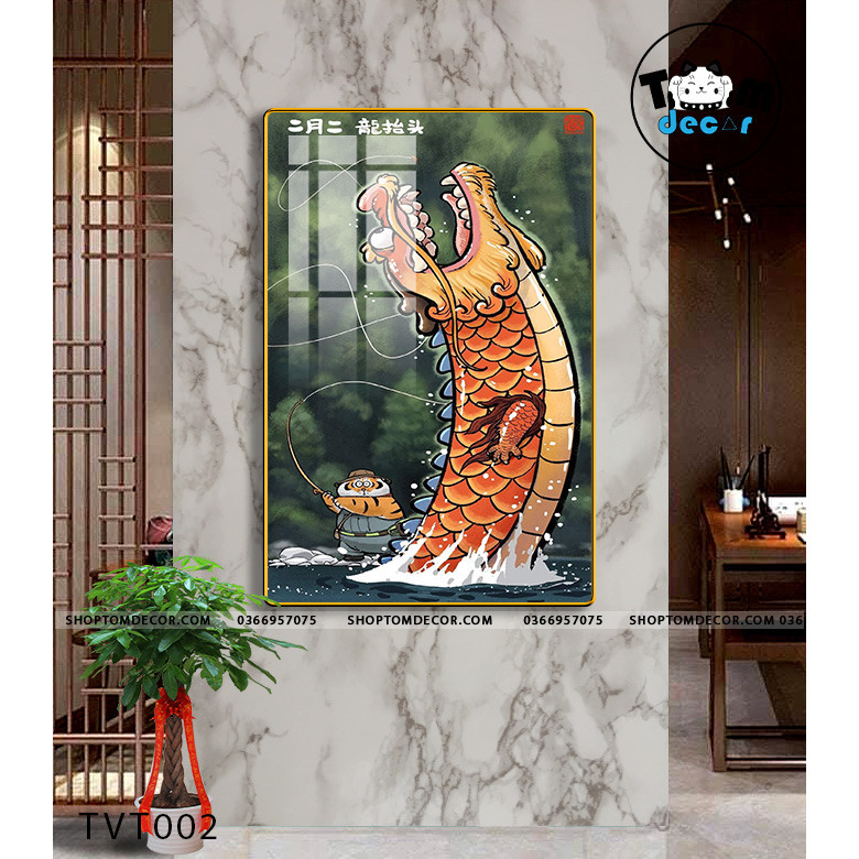 Tranh Vô Tri Tổng Hợp Nhiều Mẫu Mã Đáo Thành Công,Quan Vũ Cưỡi Vespa,Long Tranh Hổ Đấu - Tranh Tráng Gương