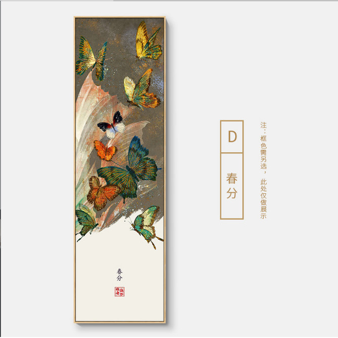 Tranh Canvas Phong Cách Trung Quốc Tranh Canvas Có Khung Composite + Tặng Đinh 3 Chân Treo Tranh