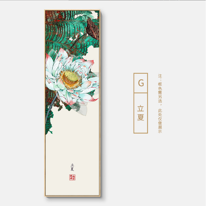 Tranh Canvas Phong Cách Trung Quốc Tranh Canvas Có Khung Composite + Tặng Đinh 3 Chân Treo Tranh