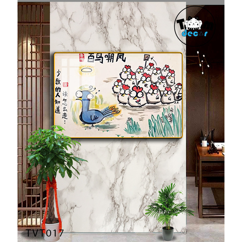 Tranh Vô Tri Tổng Hợp Nhiều Mẫu Mã Đáo Thành Công,Quan Vũ Cưỡi Vespa,Long Tranh Hổ Đấu - Tranh Tráng Gương