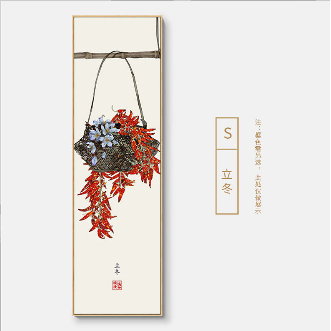 Tranh Canvas Phong Cách Trung Quốc Tranh Canvas Có Khung Composite + Tặng Đinh 3 Chân Treo Tranh