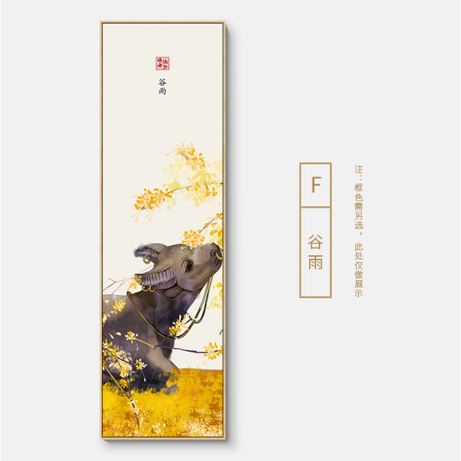 Tranh Canvas Phong Cách Trung Quốc Tranh Canvas Có Khung Composite + Tặng Đinh 3 Chân Treo Tranh