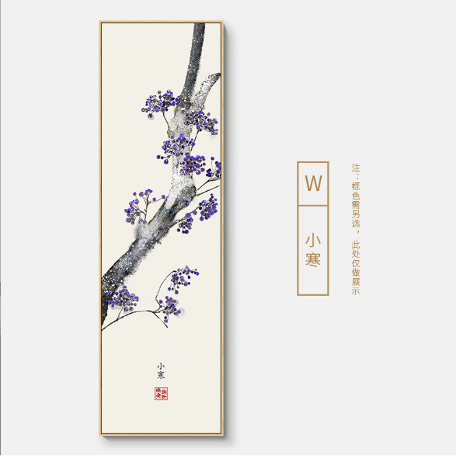 Tranh Canvas Phong Cách Trung Quốc Tranh Canvas Có Khung Composite + Tặng Đinh 3 Chân Treo Tranh