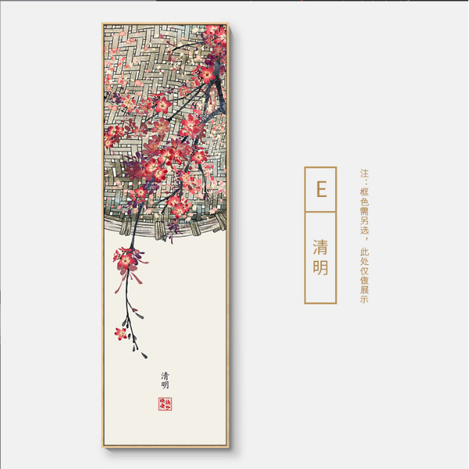 Tranh Canvas Phong Cách Trung Quốc Tranh Canvas Có Khung Composite + Tặng Đinh 3 Chân Treo Tranh