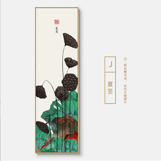 Tranh Canvas Phong Cách Trung Quốc Tranh Canvas Có Khung Composite + Tặng Đinh 3 Chân Treo Tranh