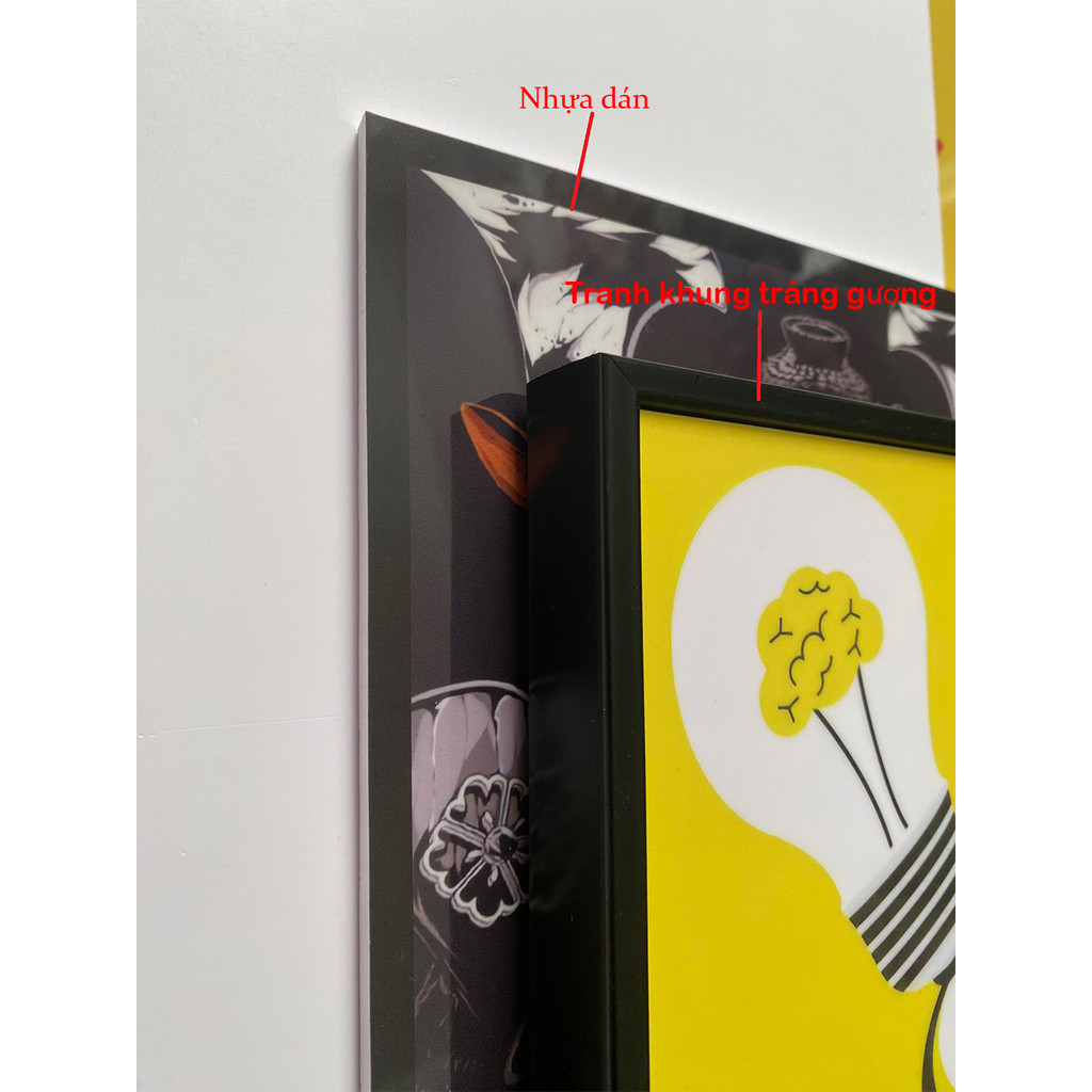 Tranh Jujutsu Kaisen Tranh Ghép 5 Bức Satoru Gojo Nhựa Formex 5mm Mặt Gương,Mặt Nhám Mờ Dán Tường