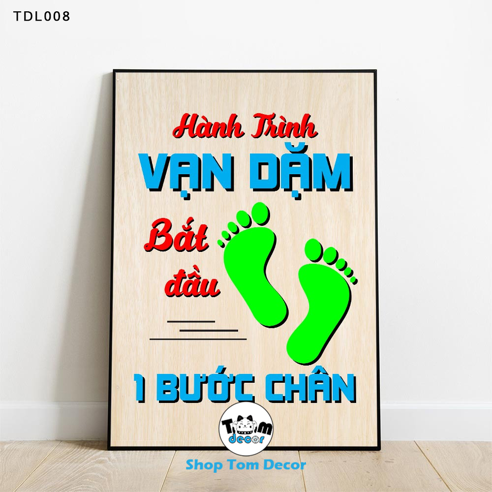 Tranh Động Lực 30x40,40x60,60x90cm Tranh Canvas Có Khung Composite Treo Tường Tranh Slogan Động Lực - TDL008