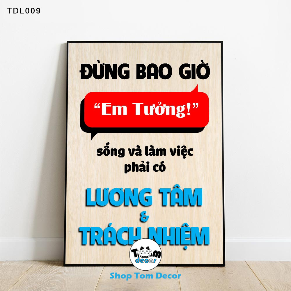 Tranh Động Lực 30x40,40x60,60x90cm Tranh Canvas Có Khung Composite Treo Tường Tranh Slogan Động Lực - TDL009