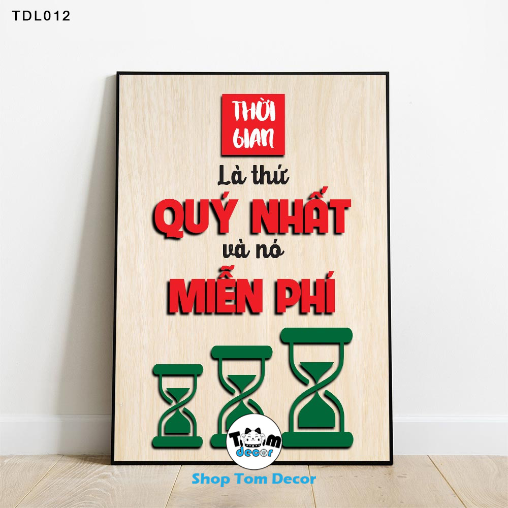 Tranh Động Lực 30x40,40x60,60x90cm Tranh Canvas Có Khung Composite Treo Tường Tranh Slogan Động Lực - TDL012
