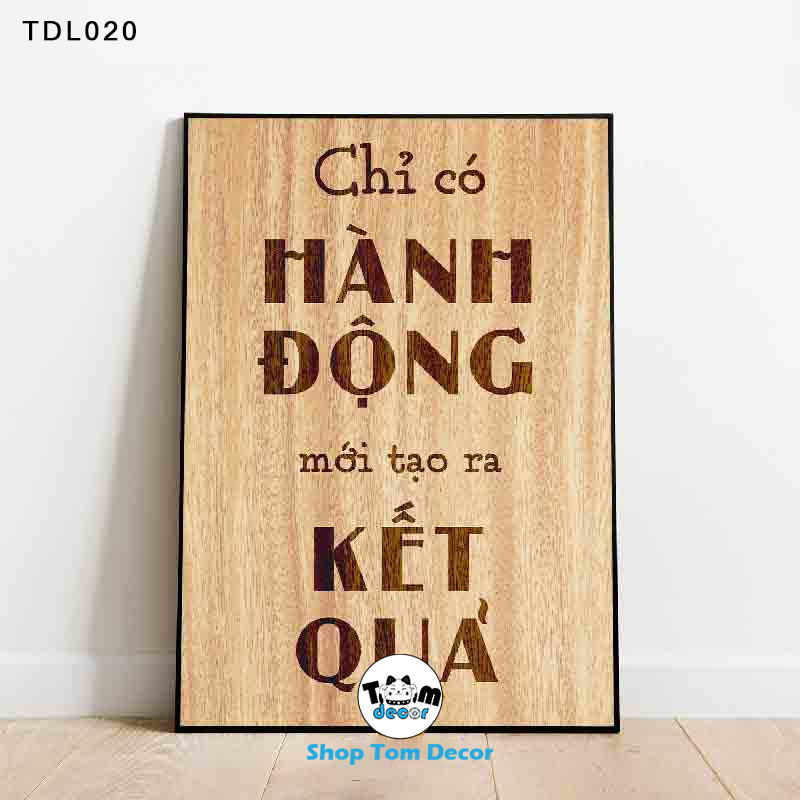 Tranh Động Lực 30x40,40x60,60x90cm Tranh Canvas Có Khung Composite Treo Tường Tranh Slogan Động Lực - TDL020