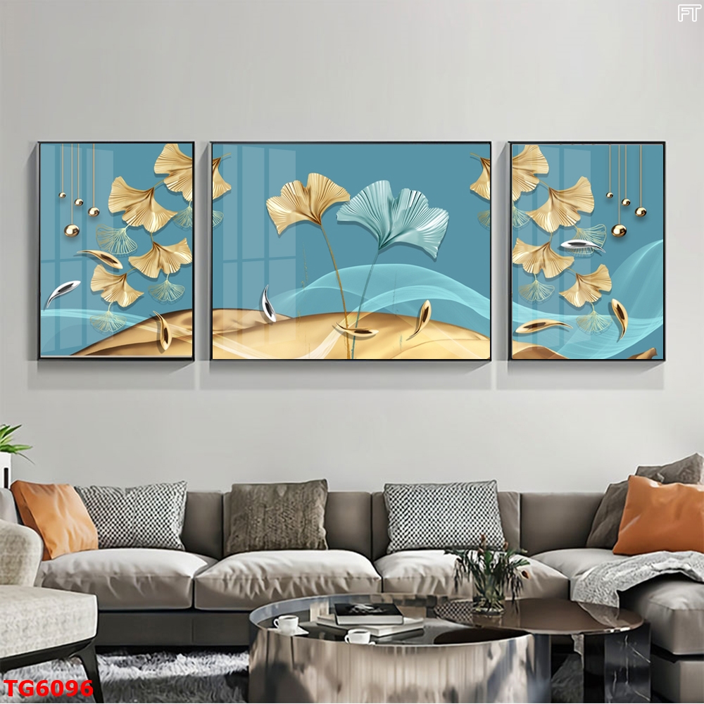 Tranh Hiện Đại Bộ 3 Bức Tranh Tráng Gương Treo Tường - TG6096