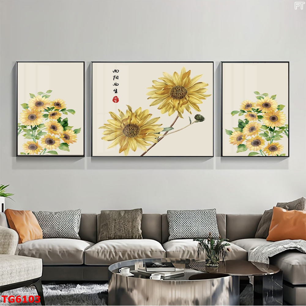 Tranh Hiện Đại Bộ 3 Bức Tranh Tráng Gương Treo Tường - TG6103