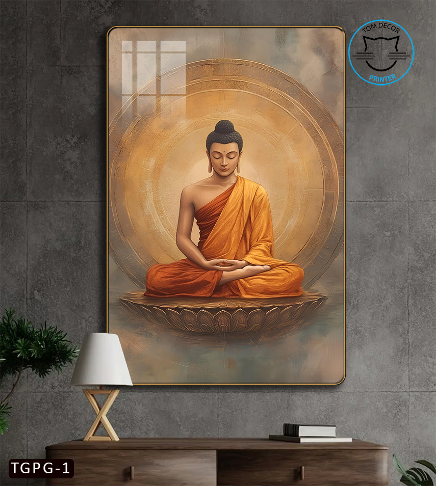 Tranh Tráng Gương Phật Giáo Phật Bình An Tranh Tráng Gương Cao Cấp - TGPG1