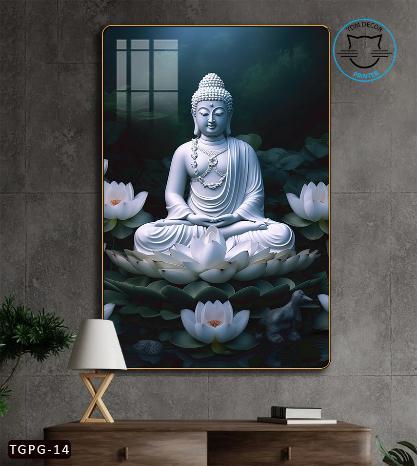 Tranh Tráng Gương Phật Giáo Phật Bình An Tranh Tráng Gương Cao Cấp - TGPG14